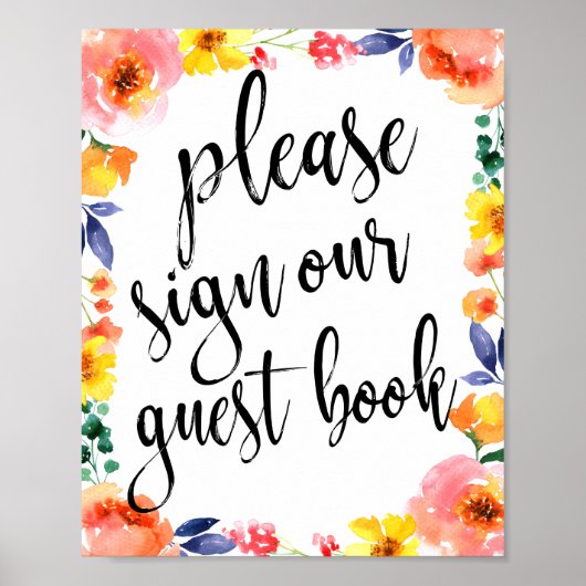 Berichten over het huwelijk Vulle Waterverf 8x10 S Poster (Voorkant)