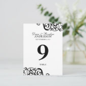 Berichten over het nummer van de bruiloft ontvange briefkaart (Staand voorkant)