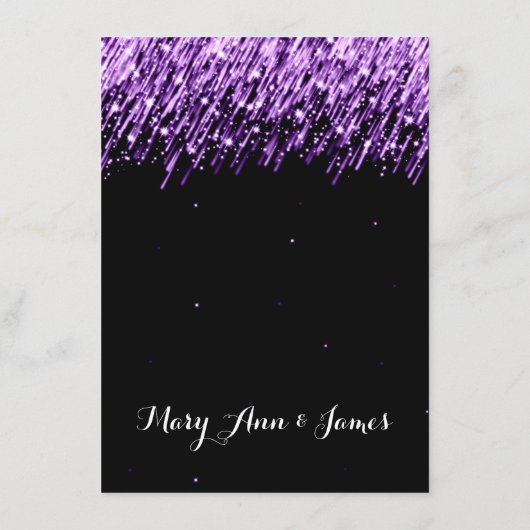 Berichten over het winnen van bruiloft Paars Informatiekaartje (Achterkant)