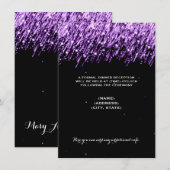 Berichten over het winnen van bruiloft Paars Informatiekaartje (Voorkant / Achterkant)