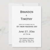 Berichten over het zwarte en witte homohuwelijk kaart (Voorkant)