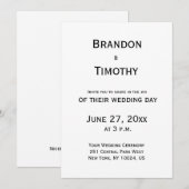 Berichten over het zwarte en witte homohuwelijk kaart (Voorkant / Achterkant)