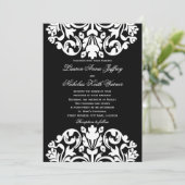 Berichten over het zwarte en witte huwelijk kaart (Staand voorkant)