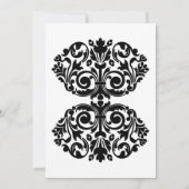 Berichten over het zwarte en witte huwelijk kaart (Achterkant)