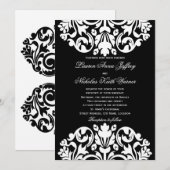 Berichten over het zwarte en witte huwelijk kaart (Voorkant / Achterkant)