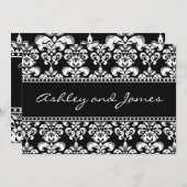 Berichten over het zwarte en witte huwelijk kaart (Voorkant / Achterkant)