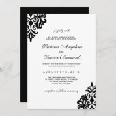 Berichten over het zwarte en witte huwelijk kaart (Voorkant / Achterkant)