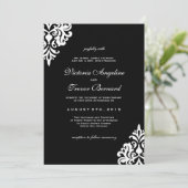 Berichten over het zwarte en witte huwelijk kaart (Staand voorkant)