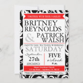 Berichten over het zwarte witte en rode Damask-huw Kaart (Achterkant)