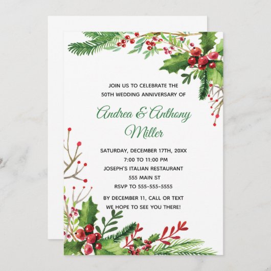 Berichten over Jubileum Uitnodiging Botanische Flo (Voorkant / Achterkant)