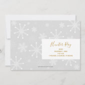 Berichten over kerstmis met witte Ornamenten Feestdagenkaart (Achterkant)