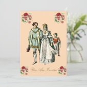 Berichten over middeleeuwse bruid- en bruinhuwelij kaart (Staand voorkant)