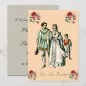 Berichten over middeleeuwse bruid- en bruinhuwelij kaart (Voorkant / Achterkant)