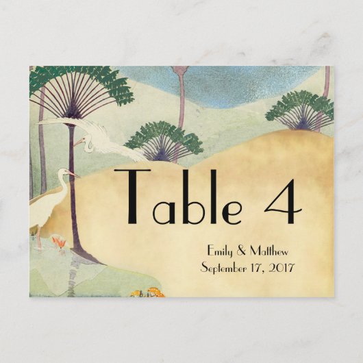 Berichten over palmbomen en kraanbestemmingen uitnodiging briefkaart (Achterkant)