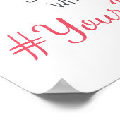 Berichten over sociale media hashtag poster (Hoek)