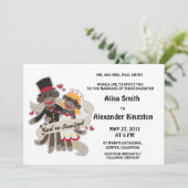 Berichten over SOCK MONKEY Wedding Kaart (Staand voorkant)