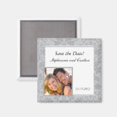 Berichten over tweetalige Grijze Damask Wedding Ma Magneet (Voorkant / Achterkant)