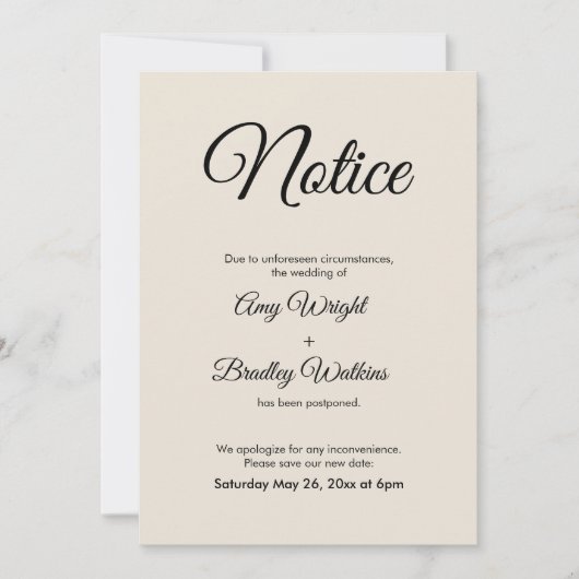 Berichten over uitgestelde weddenschappen kaart (Voorkant)