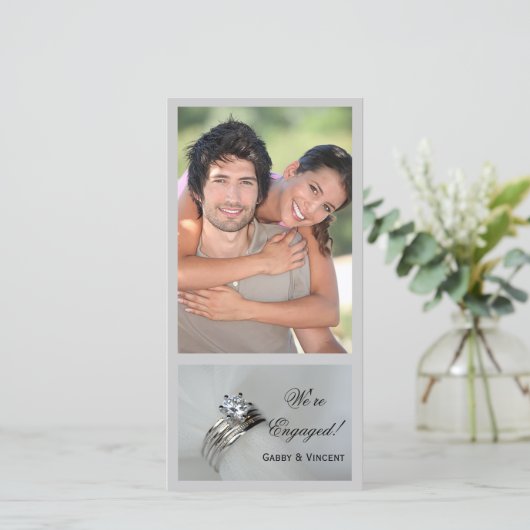 Berichten over Verloving voor bruiloft Aankondiging (Staand voorkant)