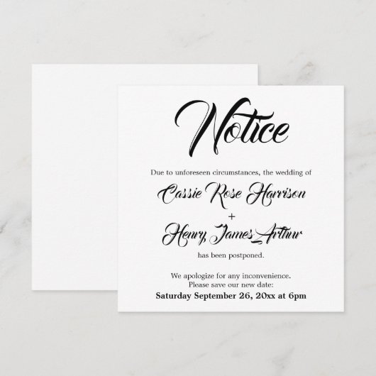 Berichten over wituitgestelde bruiloft kaart (Voorkant / Achterkant)