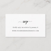 Berichten over zwart-witcalligrafie RSVP Informatiekaartje (Voorkant)