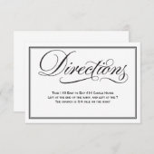 Berichten over zwart-witkalligrafie informatiekaartje (Voorkant / Achterkant)