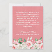 Berichten Roze Peach White Floral Kaart (Achterkant)