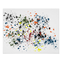 Berichten Spletters voor kleurrijke verf Moderne A Perfect Poster