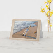 Berichten tijdens de geboorte in een fles kaart (Gele Bloem)