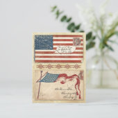 Berichten uit de burgeroorlog met de Amerikaanse v Briefkaart (Staand voorkant)