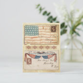Berichten uit de burgeroorlog met de Amerikaanse v Briefkaart (Staand voorkant)