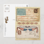 Berichten uit de burgeroorlog met de Amerikaanse v Briefkaart (Voorkant / Achterkant)