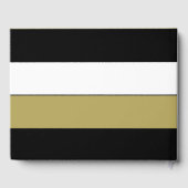 Berichten uit Guestbook - Black Gold White Stripes Gastenboek (Achterkant)