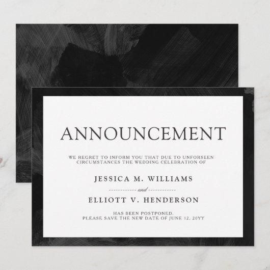 Berichten uitstellen van weddenschap Formele Kaart (Voorkant / Achterkant)