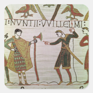 Berichten van Duke William kwamen graaf vinden Vierkante Sticker