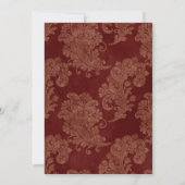 Berichten van marinesoorten, rode en goudbloemen save the date (Achterkant)