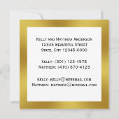 Berichten van White and Faux Gold Moving Aankondiging (Achterkant)