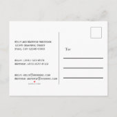 Berichten van White and Faux Gold Moving Aankondigingskaart (Achterkant)