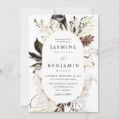 Berichten van zwarte en witte Floral Kaart (Voorkant)