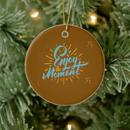 Berichten verheffen voor een positieve vibe keramisch ornament
