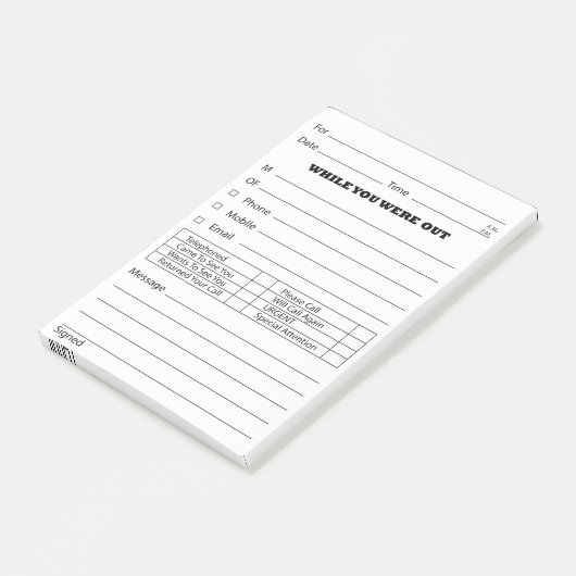 Berichten via telefoon Het is Post-it® Notes (Schuin)