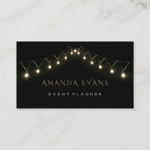 Berichten voor bruiloft Planner Sparkly Black Whit Visitekaartje
