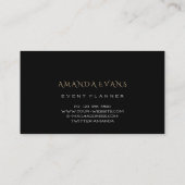 Berichten voor bruiloft Planner Sparkly Black Whit Visitekaartje (Achterkant)