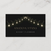 Berichten voor bruiloft Planner Sparkly Black Whit Visitekaartje (Voorkant)