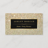 Berichten voor bruiloft - Sassy Beauty Gold Glitte Visitekaartje (Voorkant)