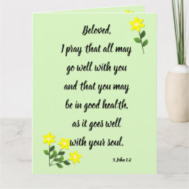 Berichten voor Geliefde 3 Johannes 1:2 Wenskaart Kaart