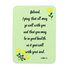 Berichten voor Geliefde 3 John 1:2 Foto Magneet