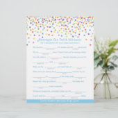 Berichten voor ouders die Confetti Baby shower moe (Staand voorkant)