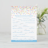Berichten voor ouders die Confetti Baby shower moe Kaart (Staand voorkant)