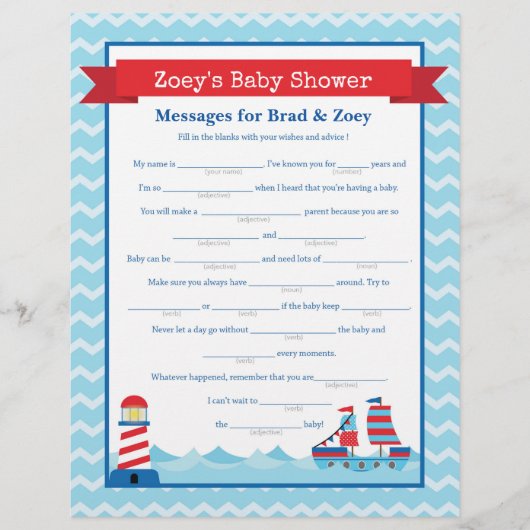 Berichten voor ouders die een authentiek Baby show (Voorkant)